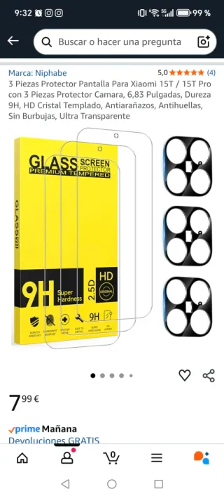 3 Protezioni Schermo Xiaomi 15T/15T Pro