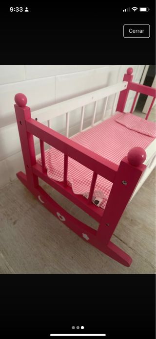 Mini cuna muñecas