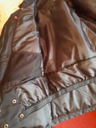 Abrigo Boomerang Mujer Negro y Rosa