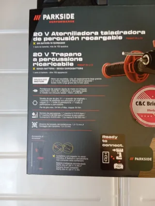 Taladro Percutor Parkside 20V somos máquina