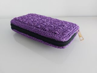 Cartera nueva púrpura en crochet (Bolso Fiesta)