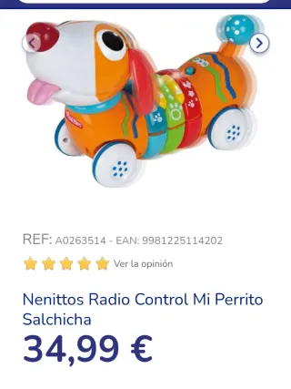 Perrito salchicha musical para bebés.1/2 años