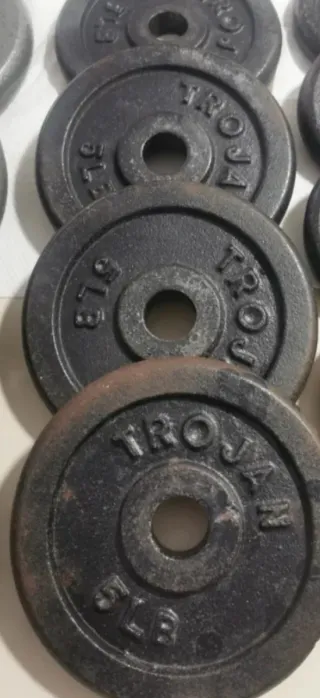 4 Discos hierro 2.2 kg para barra 25 mm