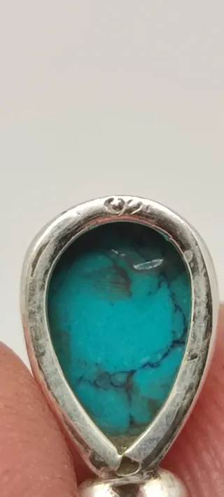 Pendientes Plata y Turquesa.