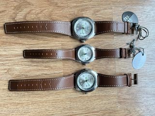 3 Relojes MTP Plata y Marrón