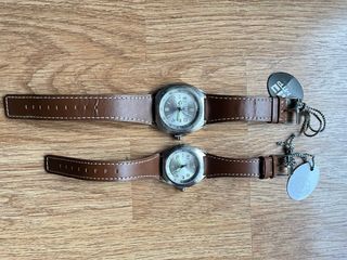 3 Relojes MTP Plata y Marrón