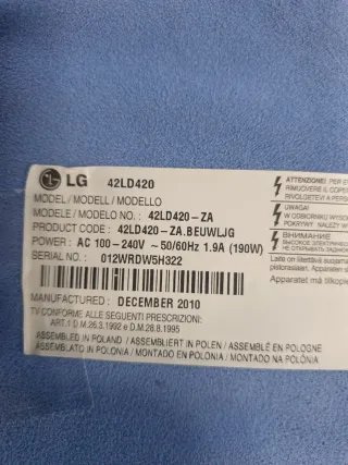 Fuente Alimentación TV LG 42LD420
