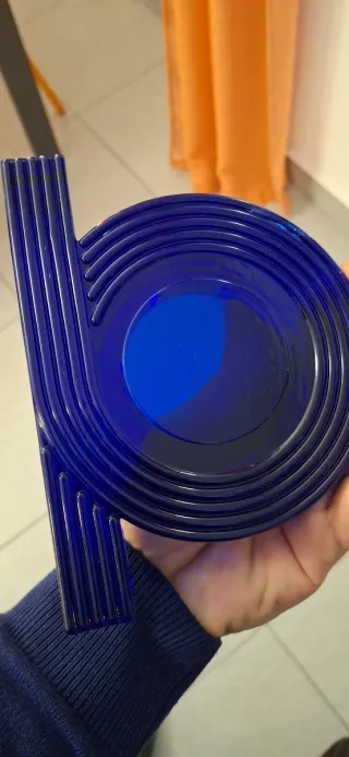 Posacenere in Vetro di Murano Blu