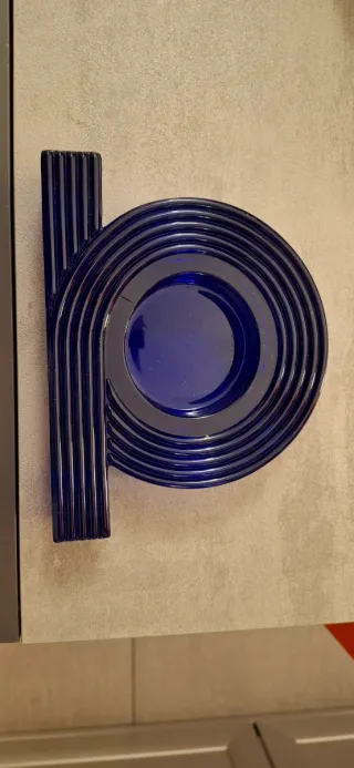 Posacenere in Vetro di Murano Blu