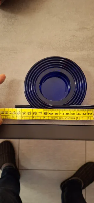 Posacenere in Vetro di Murano Blu