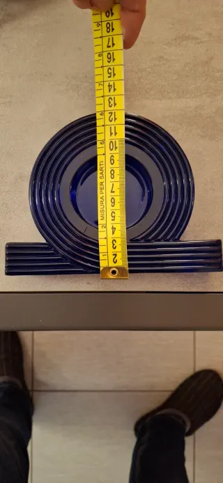 Posacenere in Vetro di Murano Blu