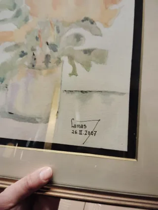 Acuarela Flores en Jarrón