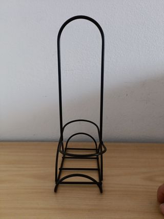 Portabottiglie in metallo nero