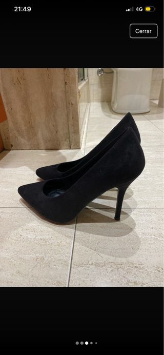 Zapatos de tacón Glitter Girl ante negro 39