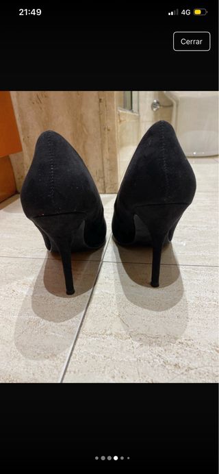 Zapatos de tacón Glitter Girl ante negro 39