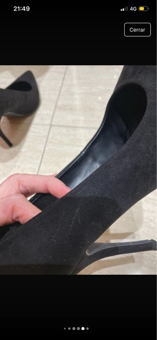 Zapatos de tacón Glitter Girl ante negro 39