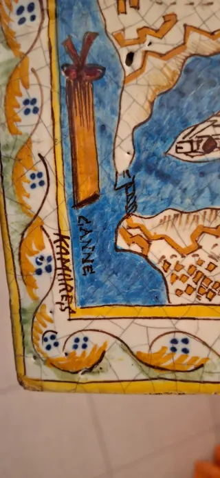 Piastrella Palermo Antica Mappa Ceramica