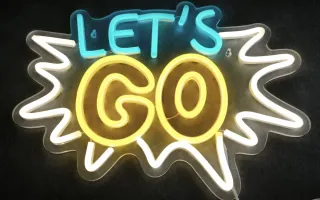 Lampada neon Led "LET'S GO"