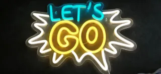 Lampada neon Led "LET'S GO"