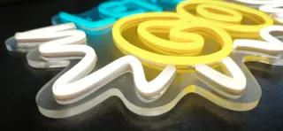 Lampada neon Led "LET'S GO"