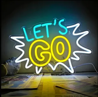 Lampada neon Led "LET'S GO"