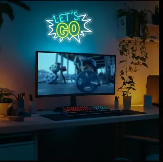 Lampada neon Led "LET'S GO"