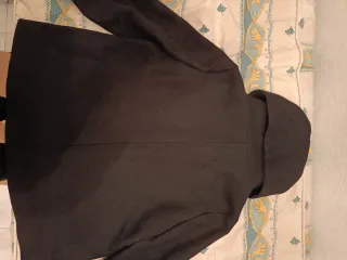 Abrigo paño mujer negro