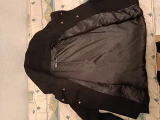 Abrigo paño mujer negro