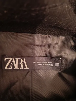 Abrigo paño mujer negro