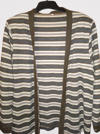 REGALO Blusa de rayas marrón y blanco