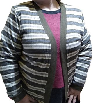 REGALO Blusa de rayas marrón y blanco