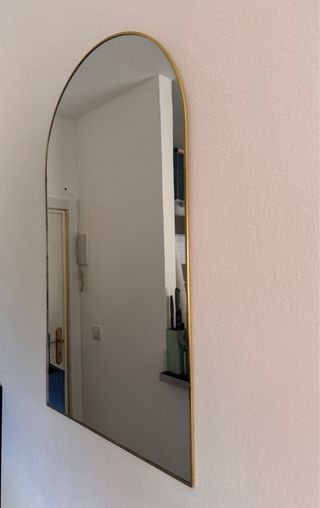 Espejo Arco Dorado Metal y Cristal