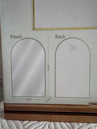 Espejo Arco Dorado Metal y Cristal