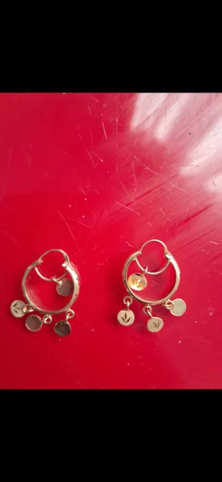 Argollas de oro 18k para niñas