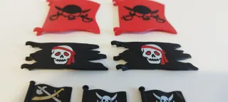 Lote Banderas Pirata Playmobil