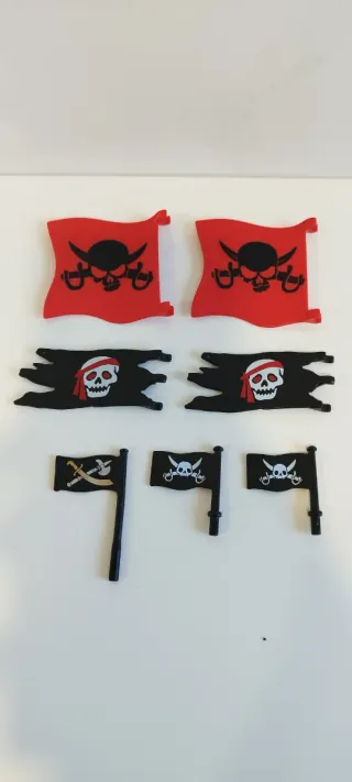 Lote Banderas Pirata Playmobil