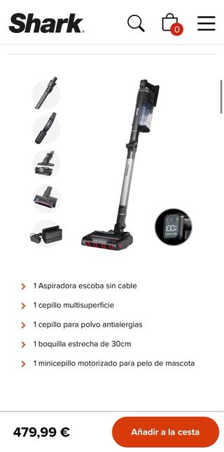 Aspiradora Shark Stratos. 2 Baterías. Sin abrir.