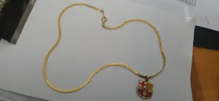 Colgante Escudo FC Barcelona Cadena Oro