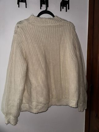 Jersey perlado tejido trenzado con Tul