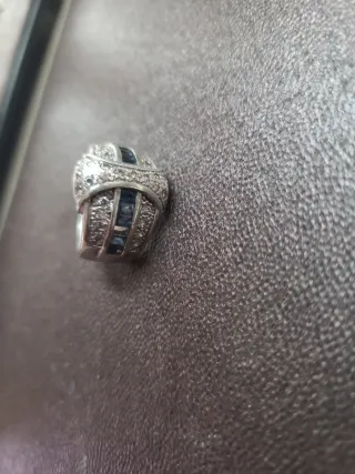 Anillo Plata 925 Zafiros y Circonitas