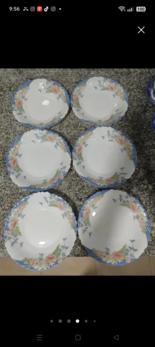 6 Platos Hondos Arcopal Florine