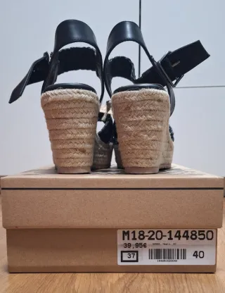 Cuñas esparto Refresh Talla 40 Negras NUEVAS