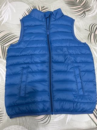 Chaleco acolchado niño azul talla 10