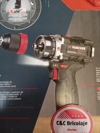 Taladro Percutor Parkside 12V performance completo