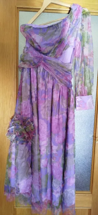 Vestido fiesta floral mujer talla M