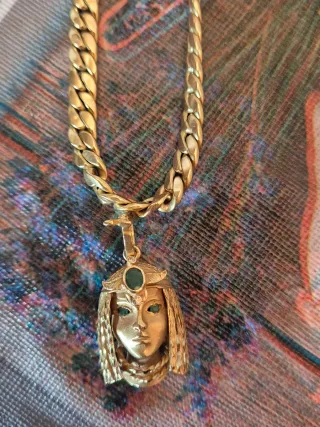 Cadena y Colgante Oro 18k 38g