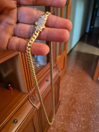 Cadena y Colgante Oro 18k 38g