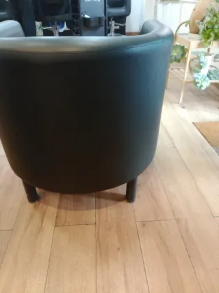 2 Butacas Negras Ikea Piel Sintética