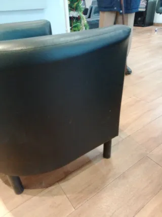 2 Butacas Negras Ikea Piel Sintética