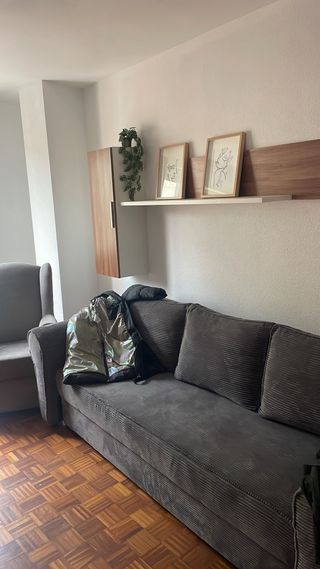 Mueble de salón madera (balda y armario)